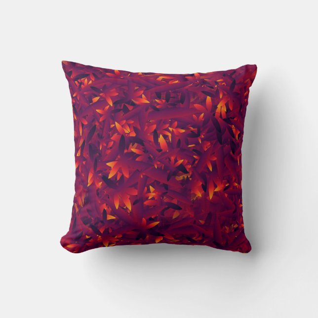 Almofada Travesseiro decorativo de Folhas Brilhantes (Frente)
