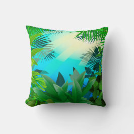 Almofada Travesseiro decorativo de Folhas Tropicais