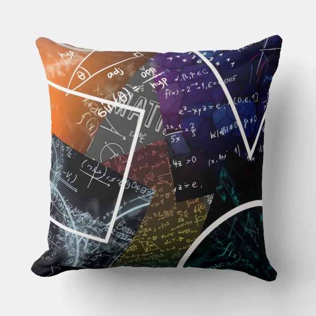 Almofada Travesseiro decorativo de Fórmula Matemática (Frente)