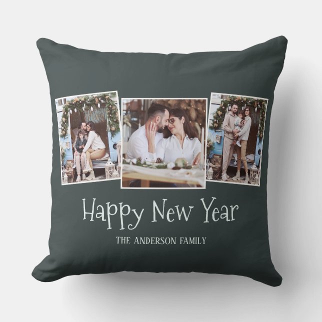 Almofada Travesseiro decorativo de Foto de Natal de Script  (Frente)