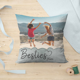 Almofada Travesseiro decorativo de Fotografia Besties Forev