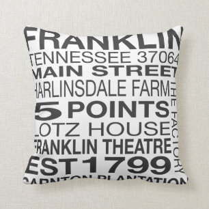 Almofada Travesseiro decorativo de Franklin Tennessee