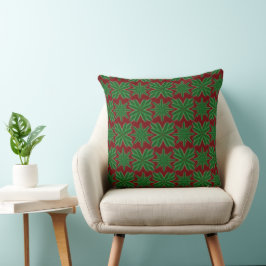 Almofada Travesseiro decorativo de Garnet Pine Snowflakes