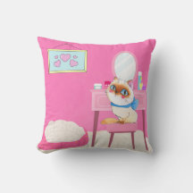 Travesseiro decorativo de Gatinho inundado