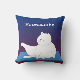 Almofada Travesseiro decorativo de Gatinho ioga, 16" x 16"