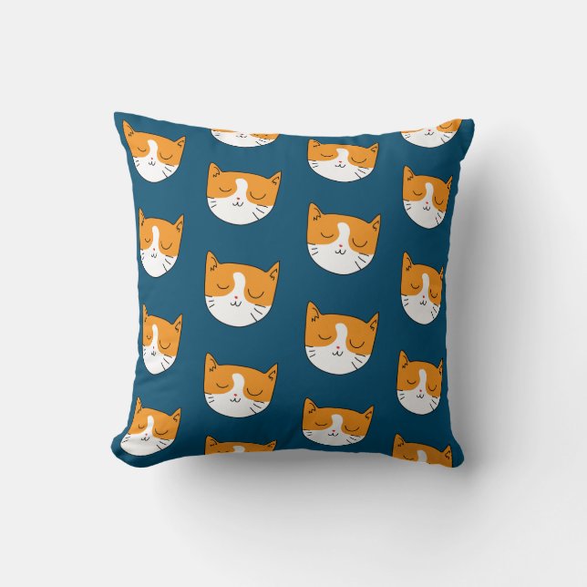 Almofada Travesseiro decorativo de Gato com Sono Bonito (Frente)