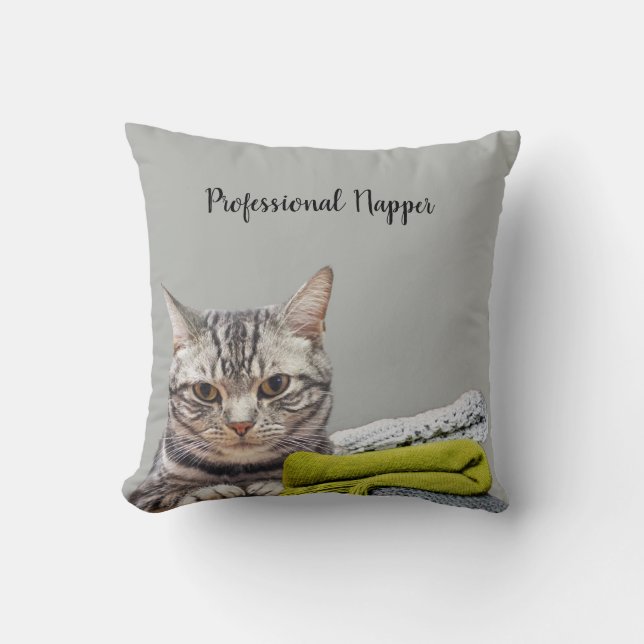 Almofada Travesseiro decorativo de Gato de Napper Profissio (Frente)