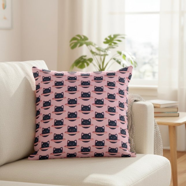 Almofada Travesseiro decorativo de Gato Planeta (Criador carregado)