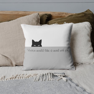 Almofada Travesseiro decorativo de Gato Sneaky