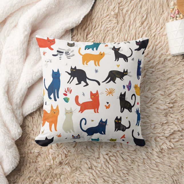 Almofada Travesseiro Decorativo De Gatos Engraçados - Gato  (Cobertor)
