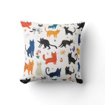 Travesseiro Decorativo De Gatos Engraçados - Gato
