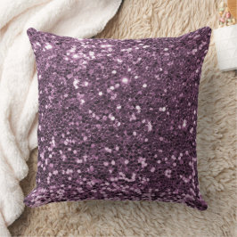 Almofada Travesseiro decorativo de Glitter Mauve Faux Sequi