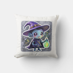 Almofada Travesseiro decorativo de Halloween de Bruxas Robô