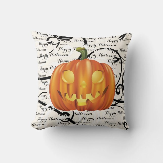 Almofada Travesseiro decorativo de Halloween-Pumpkin (Frente)