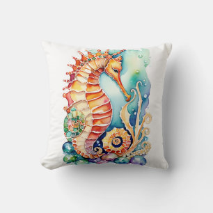 Almofada Travesseiro decorativo de histórias de cavalos mar