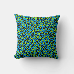 Almofada Travesseiro decorativo de impressão azul preto-le