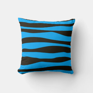 Almofada Travesseiro decorativo de Impressão de Zebra Azul