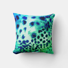 Almofada Travesseiro decorativo de impressão verde-leopardo