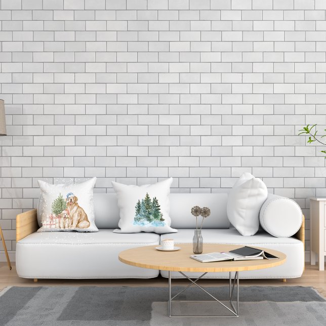 Almofada Travesseiro decorativo de inverno da árvore de Nat (Criador carregado)