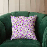 Almofada Travesseiro decorativo de Jardim Floral de Mola d'<br><div class="desc">Para cima do teu jogo de decoração com esta linda cor d'água roxa,  Floral Garden travesseiro decorativo.</div>