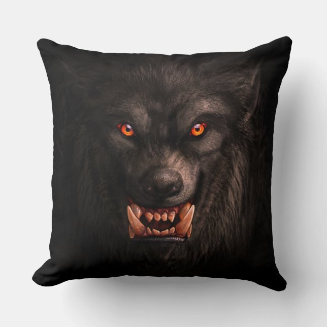 Almofada Travesseiro decorativo de lobisomem (Lycanthropy) (Frente)