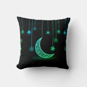 Almofada Travesseiro decorativo de Lua e Estrelas de Pé