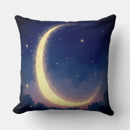 Almofada Travesseiro decorativo de Lua Starry Crescent