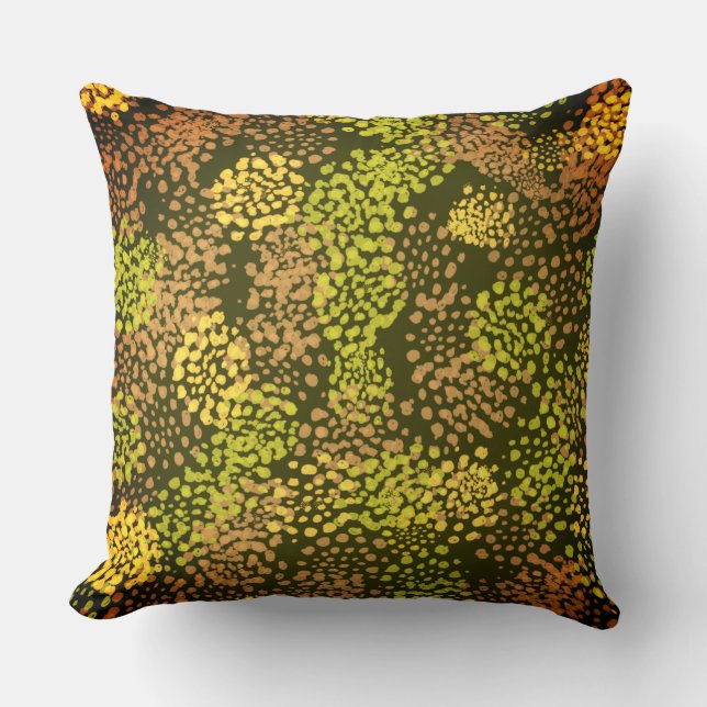 Almofada Travesseiro decorativo de mancha de óleo em negrit (Frente)