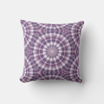 Travesseiro decorativo de Mandala Geométrico Roxo