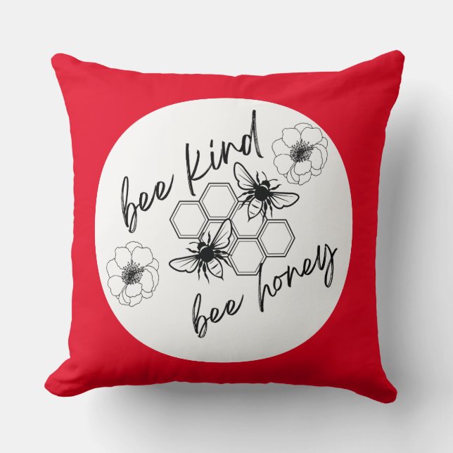 Almofada travesseiro decorativo de mel de abelhas (Frente)