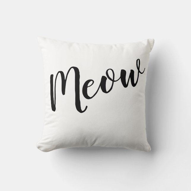 Almofada Travesseiro decorativo de Miau do Cat Lover (Frente)