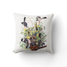 Travesseiro Decorativo de Mockingbirds Audubon