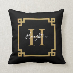 Almofada Travesseiro decorativo de Monograma Clássico Dour