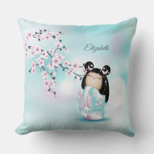 Almofada Travesseiro decorativo de Monograma da Cherry Doll