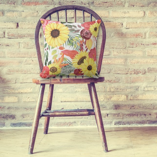 Almofada Travesseiro decorativo de Monograma das Flores do  (Criador carregado)