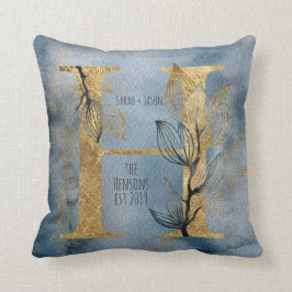 Almofada Travesseiro decorativo de Monograma Dourado com Ci