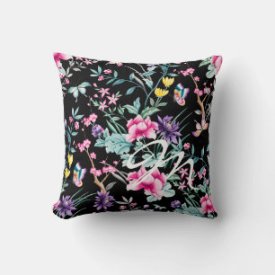Almofada Travesseiro decorativo de Monograma Floral e Borbo