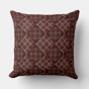 Almofada Travesseiro decorativo de mosaico com xadrez verme