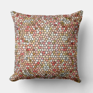 Almofada Travesseiro decorativo de Mosaicos Coral