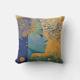 Almofada Travesseiro decorativo de Mulher Azul