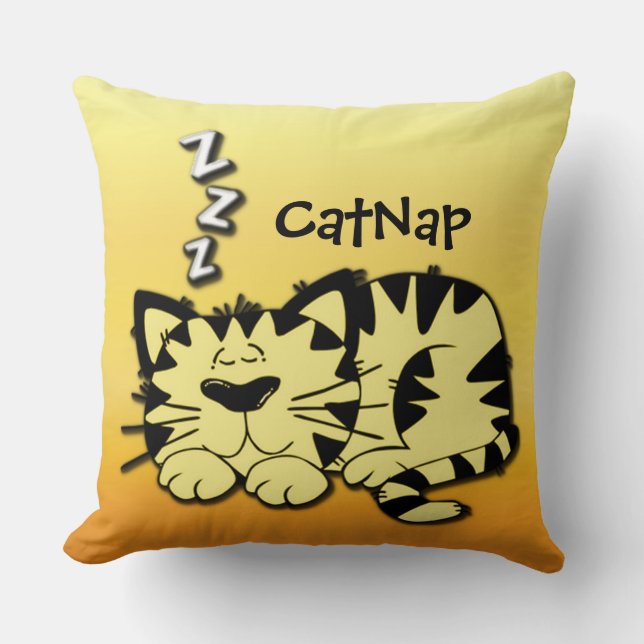Almofada Travesseiro decorativo de Nap de Gato Gato Gato Am (Frente)