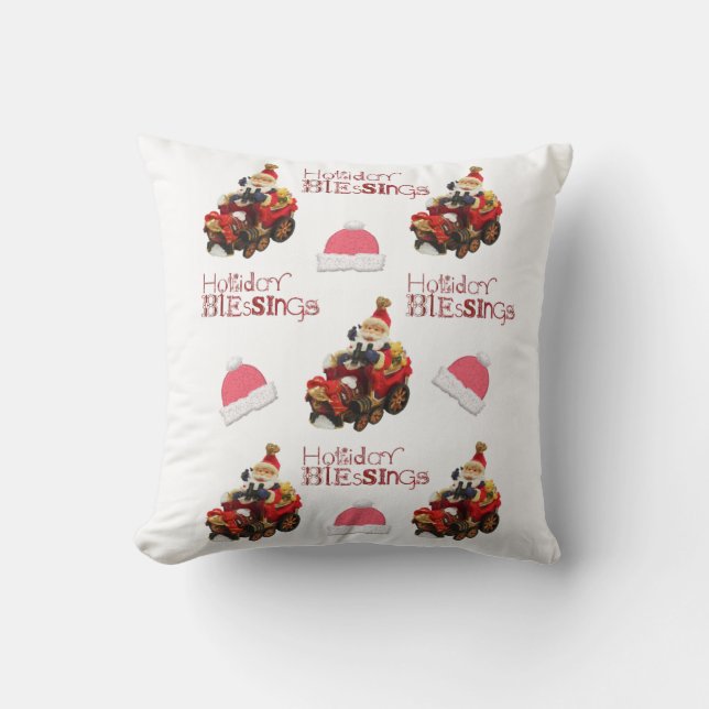 Almofada Travesseiro decorativo de Natal, Bênçãos aos Papai (Frente)