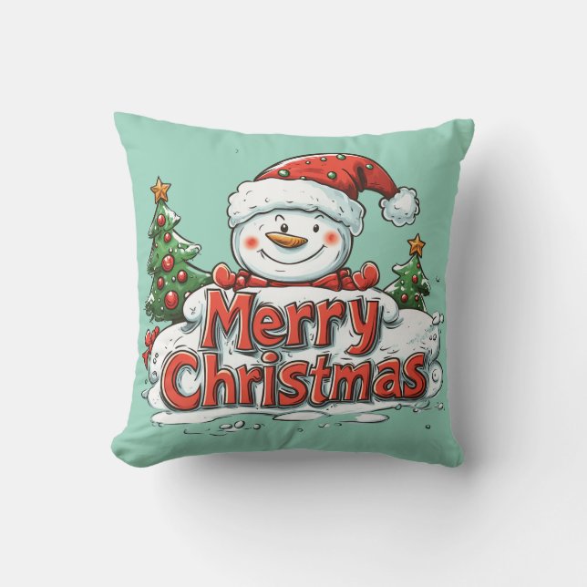 Almofada Travesseiro decorativo de Natal casado (Frente)