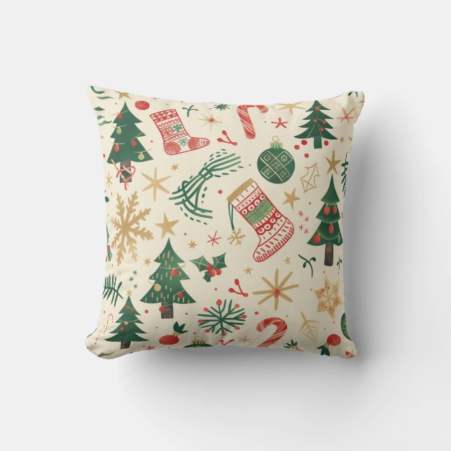 Almofada Travesseiro decorativo de Natal Cozy - Adicionar A (Frente)