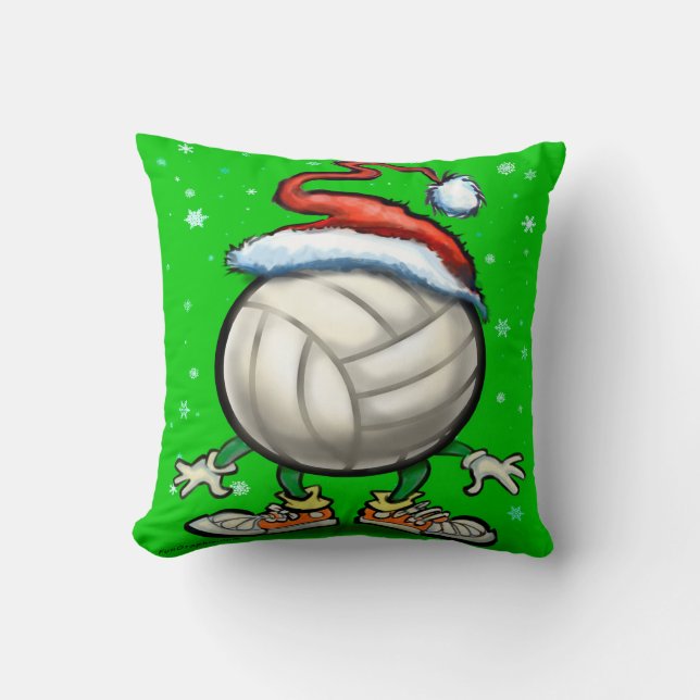 Almofada Travesseiro decorativo de Natal de Voleibol (Frente)