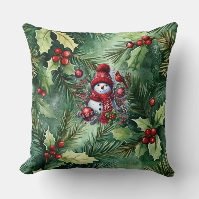 Almofada Travesseiro decorativo de Natal - Decoração Festiv (Frente)