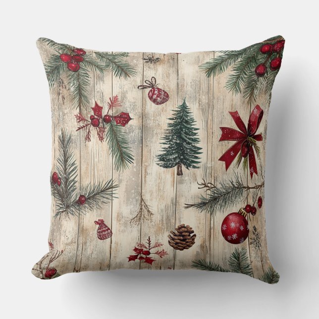 Almofada Travesseiro decorativo de Natal - Decoração Festiv (Frente)