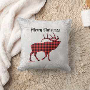 Almofada Travesseiro decorativo de Natal do Touro Vermelho