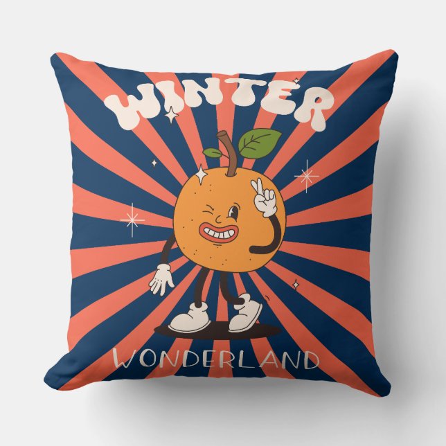 Almofada Travesseiro decorativo de Natal em Groovy (Frente)