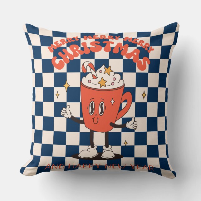 Almofada Travesseiro decorativo de Natal em Groovy (Frente)